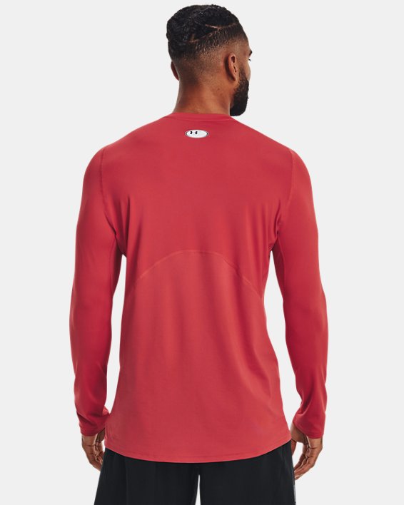 Camiseta de manga larga con ajuste ceñido HeatGear® para hombre, Red, pdpMainDesktop image number 1